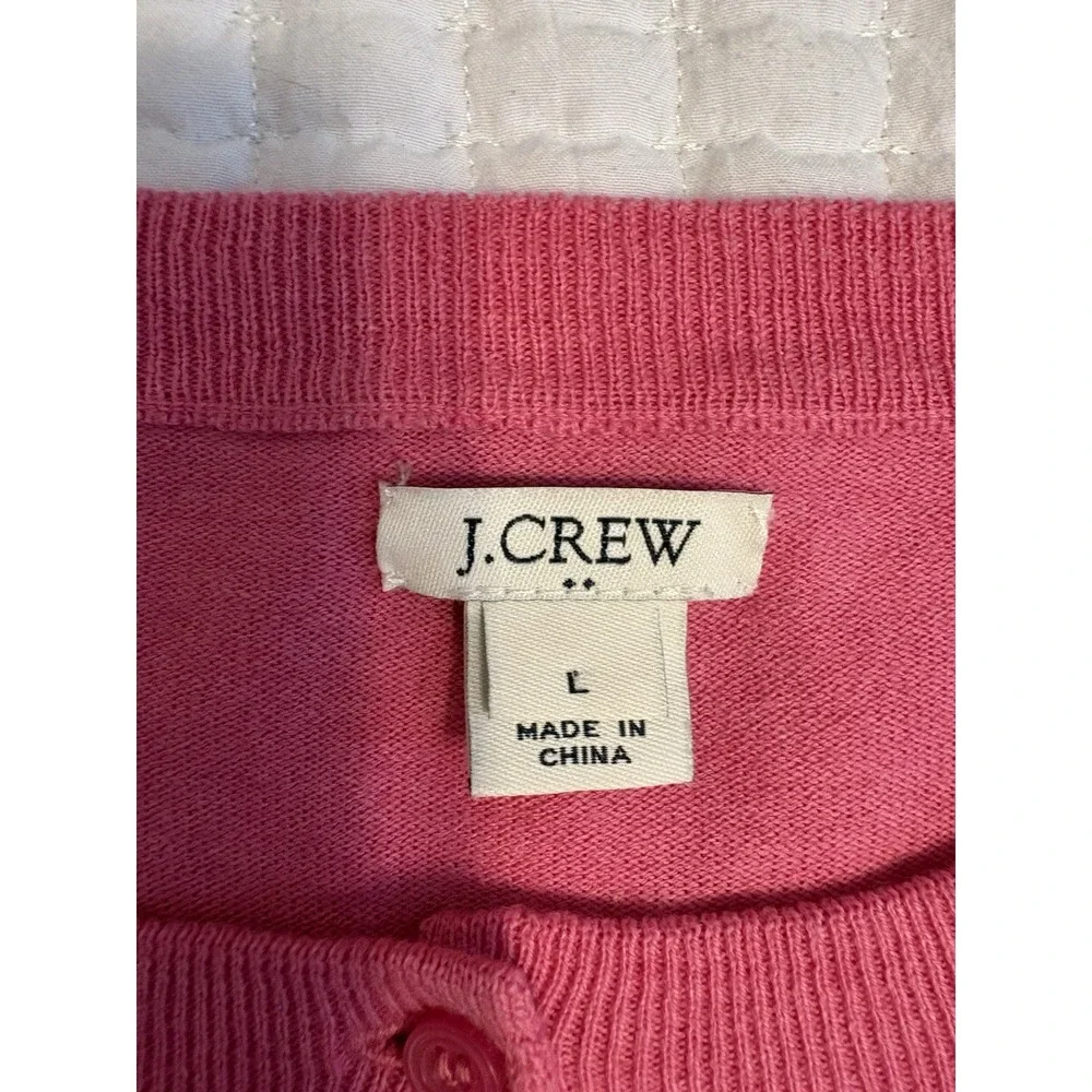 J Crew Women's Cotton Long Sleeve Cardigan, Large,‎ Preppy, Classic